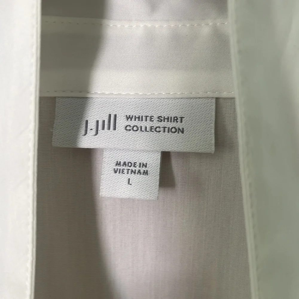 J Jill Size Large white button down tunic top - Picture 5 of 7